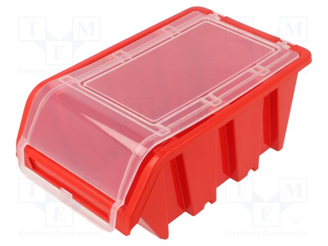 Container: cuvette; red; 195x120x90mm; TRUCK PLUS; BINEER