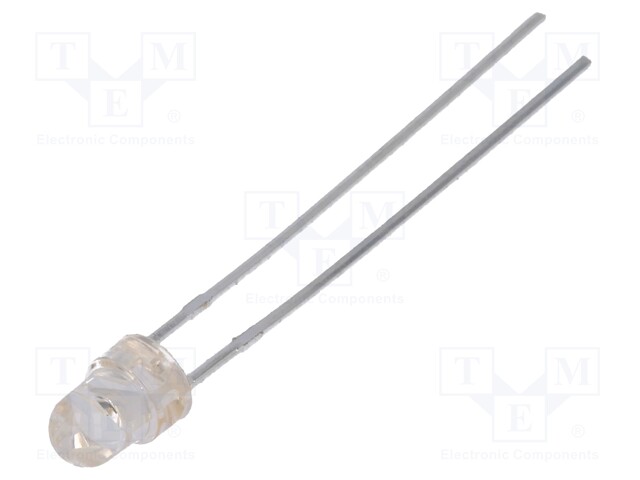 LED; 3mm; amber; 96.2mcd; 60°; Front: convex