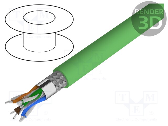 Wire; SF/UTP,ETHERLINE® Cat.6; EtherCAT,EtherNet/IP; 6; stranded