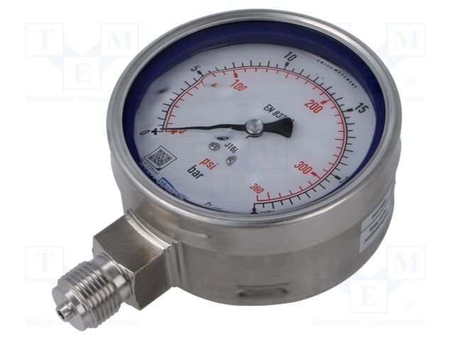 Manometer; 0÷25bar; Class: 1; 100mm; -40÷60°C; IP65; 233.50