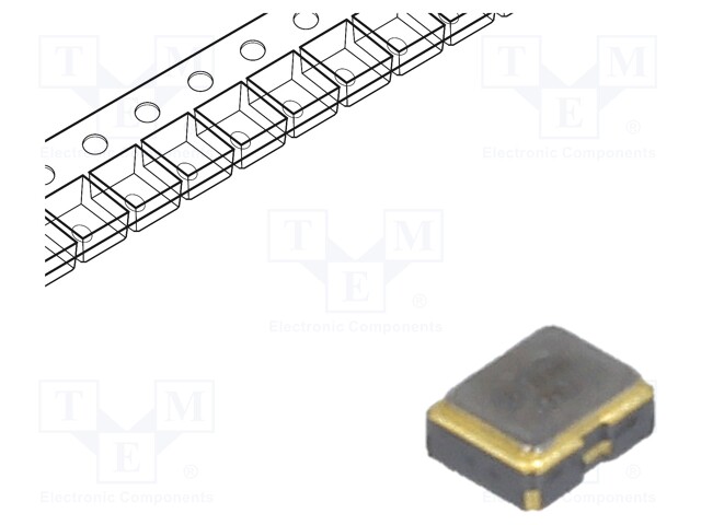 Resonator: quartz; 28.6363MHz; 15pF; SMD; Body dim: 2x1.6x0.8mm