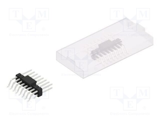 Connector: pin strips; pin header; male; PIN: 16; 2.54mm; SMT; 2x8