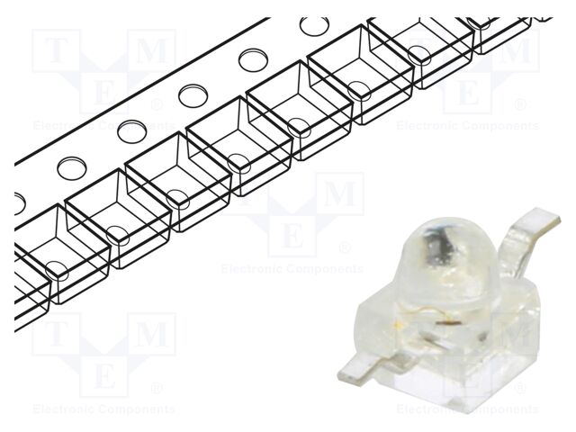 LED; red; SMD; Z-Bend; 900÷2400mcd; 2.21x2.92x2.21mm; 20°; 20mA