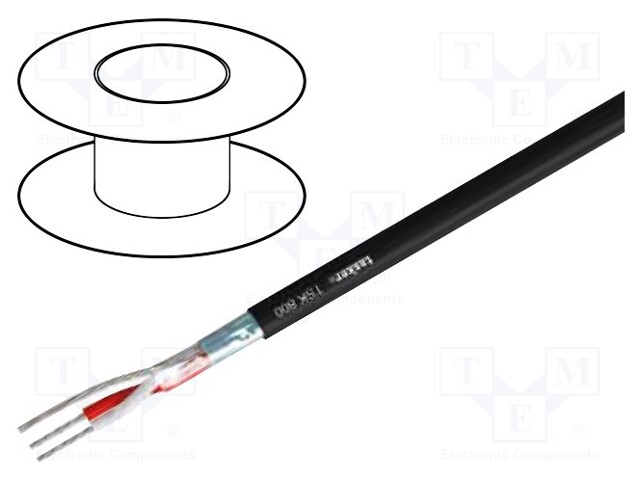 Wire: DMX; Core: stranded; 1x2x0,14mm2; Ø3.4mm; 110Ω; -15÷70°C