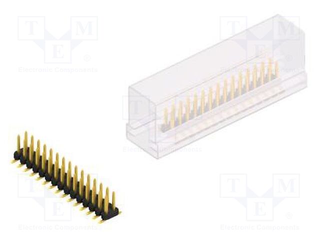 Connector: pin strips; pin header; male; PIN: 30; 2mm; SMT; 2x15
