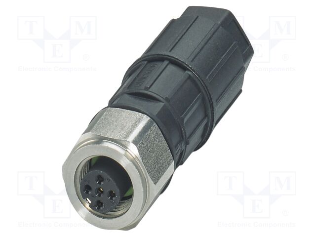 Connector: M12; plug; PIN: 5; 48V; straight; IP65; IDC; Contacts: CuSn