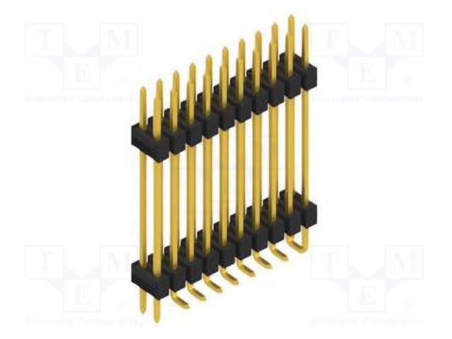 Connector: pin strips; pin header; male; PIN: 20; 2.54mm; SMT; 2x10