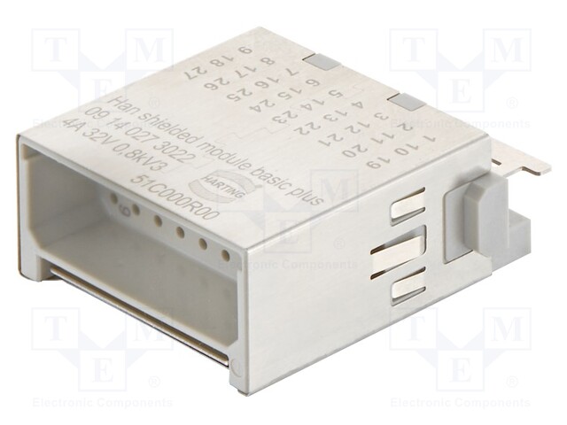 Connector: HDC; module; male; Han-Modular®; PIN: 27; crimped; 4A; 32V
