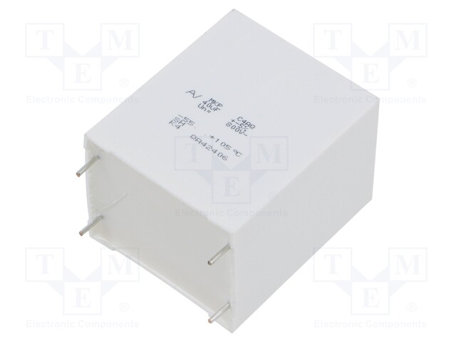 Capacitor: polypropylene; DC-Link; 40uF; ESR: 2.2mΩ; C4AQ; THT; ±5%