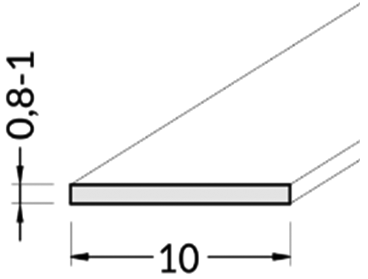 Cover for LED profiles; transparent; 2m; Kind of shutter: A
