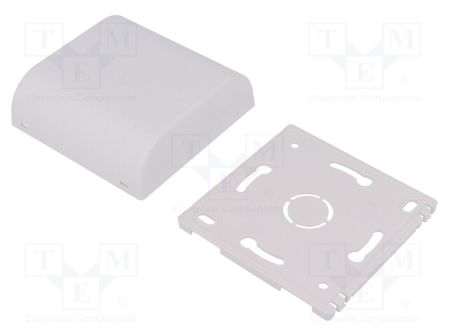 Enclosure: wall mounting; X: 80mm; Y: 80mm; Z: 25mm; ABS; white