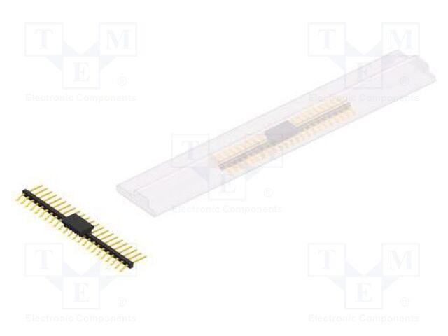 Connector: pin strips; pin header; male; PIN: 23; 2mm; SMT; 1x23