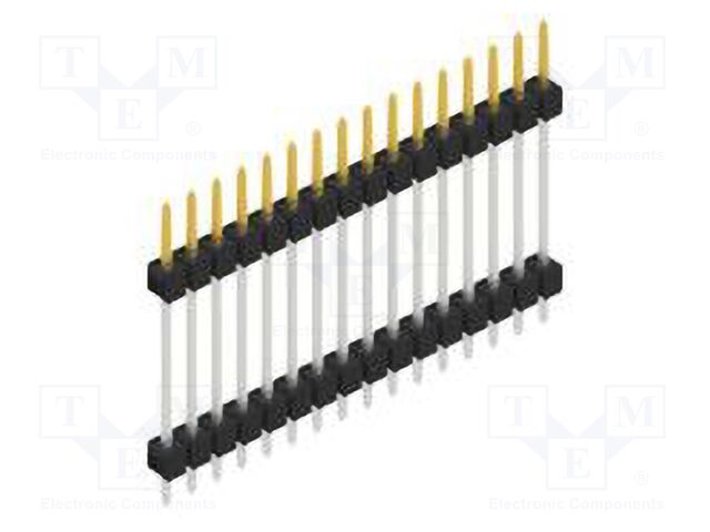 Connector: pin strips; pin header; male; PIN: 16; 2.54mm; THT; 1x16