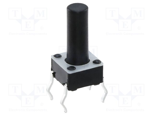 TACT SW, SPST-NO-DB, 0.05A, 12V, SOLDER