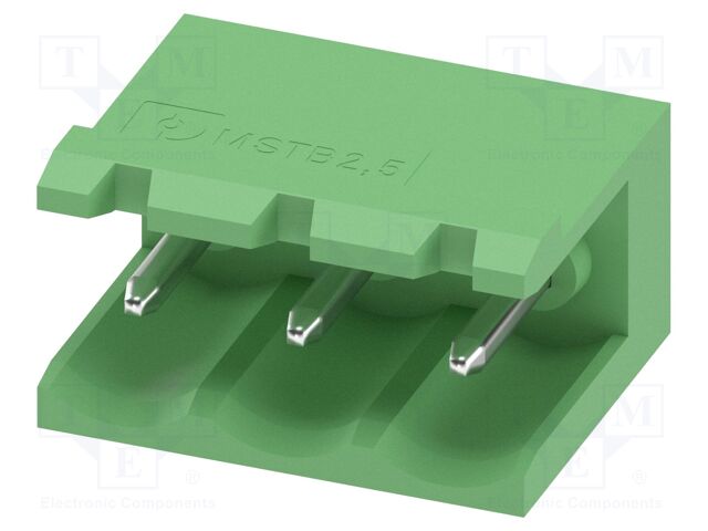 PCB headers, nominal cross section: 2.5 mm?, color: green, n