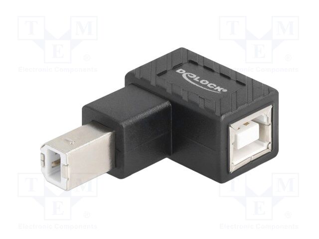 Adapter; USB 2.0; USB B socket,USB B plug 90° up/down
