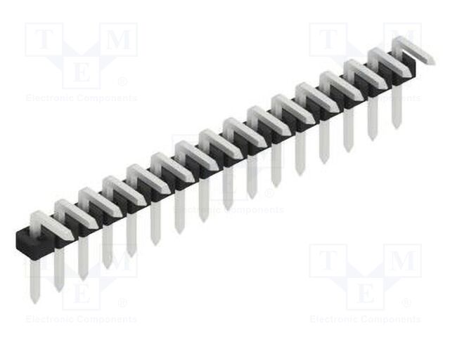 Connector: pin strips; pin header; male; PIN: 16; 2mm; THT; 1x16