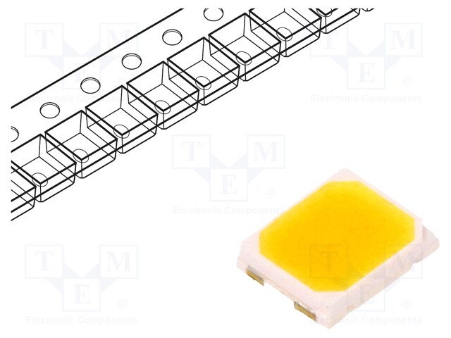 LED; SMD; 2835; white warm; 60.5÷65lm; 3000(typ)K; 80; 120°; 150mA