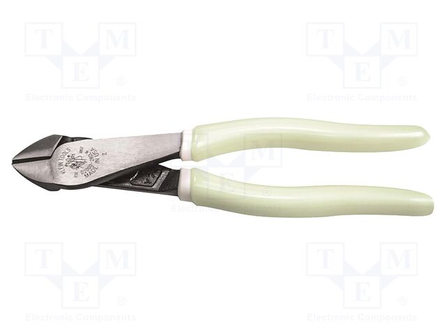 Pliers; side,cutting; fluorescent,handles with plastic grips