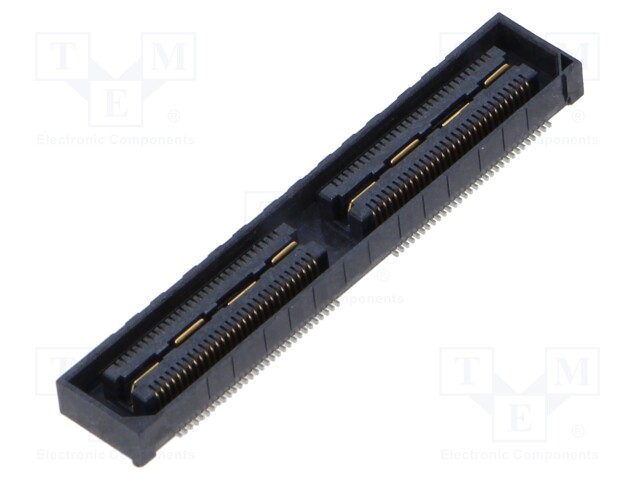 Mezzanine Connector, Ground Plane, Receptacle, 0.5 mm, 2 Rows, 120 Contacts, Surface Mount
