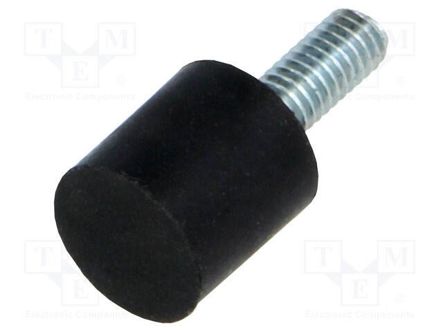 Vibroisolation foot; Ø: 10mm; H: 10mm; Shore hardness: 40±5; 41N