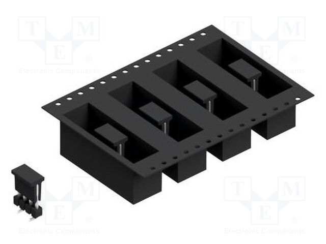 Connector: pin strips; pin header; male; PIN: 4; 2.54mm; SMT; 1x4