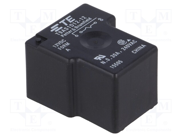 Relay: electromagnetic; SPST-NO; Ucoil: 12VDC; 30A; Ucoil min: 9VDC