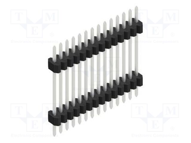 Connector: pin strips; pin header; male; PIN: 14; 1.27mm; THT; 1x14