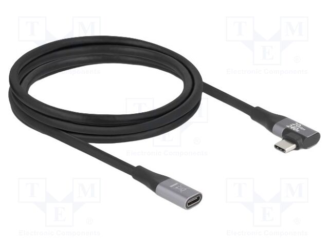 Cable; bidirectional; USB C socket,USB C plug 90° left/right