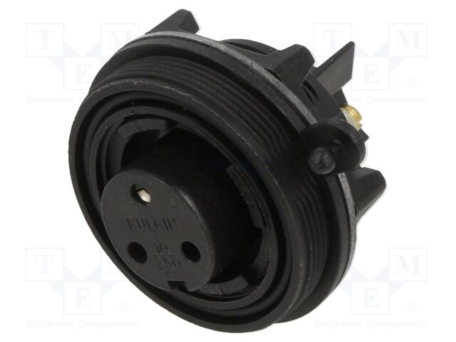 Connector: circular; socket; female; PIN: 3; 12A; 277V; IP68,IP69K