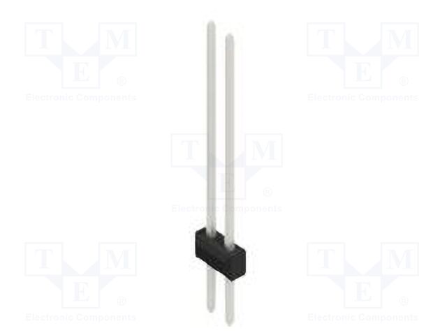 Connector: pin strips; pin header; male; PIN: 2; 2.54mm; THT; 2x1