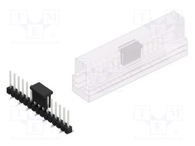 Connector: pin strips; pin header; male; PIN: 15; 2.54mm; SMT; 1x15