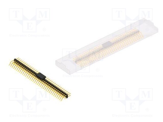 Connector: pin strips; pin header; male; PIN: 72; 2mm; SMT; 2x36