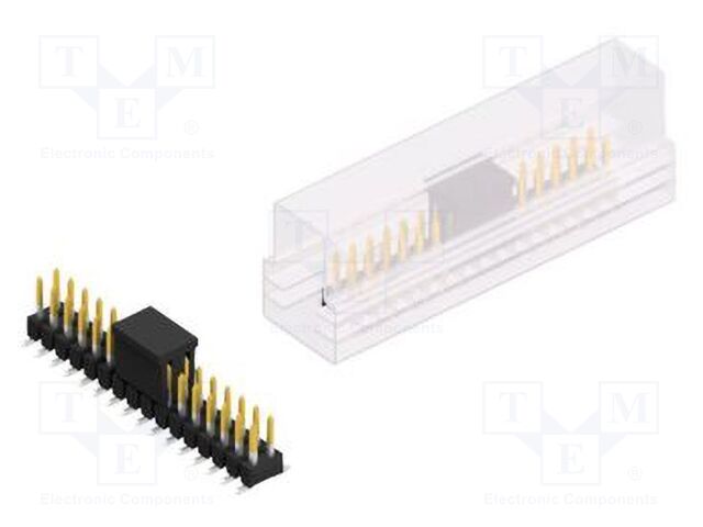 Connector: pin strips; pin header; male; PIN: 32; 2.54mm; SMT; 2x16