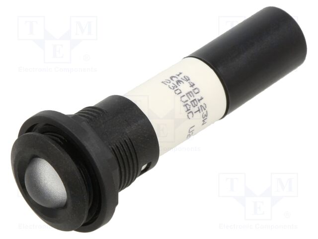 Indicator: LED; flat; white; 230VAC; Ø16mm
