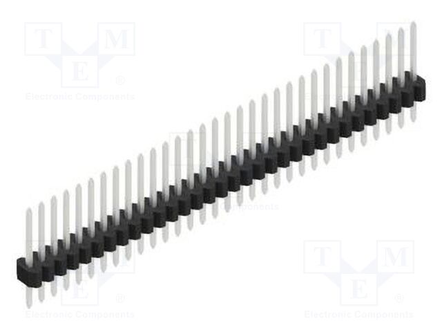 Connector: pin strips; pin header; male; PIN: 32; 1.27mm; THT; 1x32