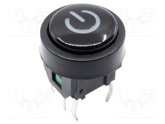 Microswitch TACT; SPST-NO; Pos: 2; 0.05A/12VDC; THT; LED; red/green