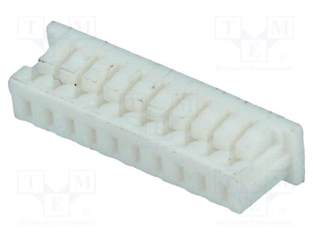 Plug; wire-board; female; 1.25mm; PIN: 10; w/o contacts; for cable