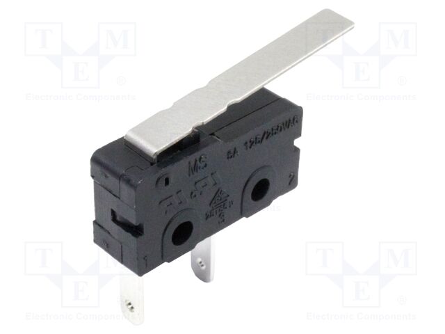 Microswitch SNAP ACTION; 5A/250VAC; with lever; SPST-NO; Pos: 2