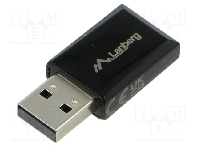 PC extension card: WiFi network; USB A plug; USB 2.0; black