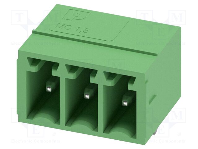 PCB headers, nominal cross section: 1.5 mm?, color: green, n