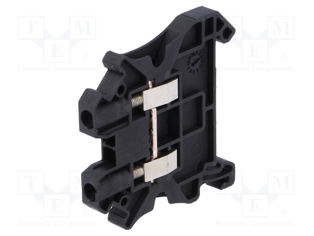 Splice terminal: rail; 0.14÷4mm2; ways: 1; terminals: 2; black; 1kV