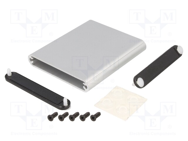 Enclosure: with panel; 1455; X: 70mm; Y: 80mm; Z: 12mm; aluminium