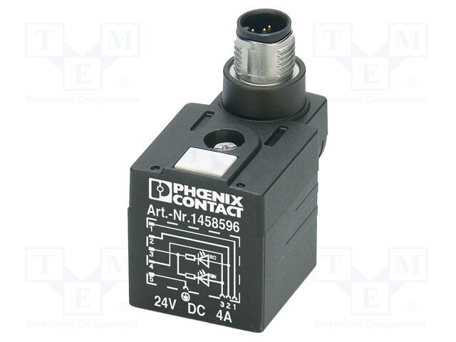Adapter; M12 male,valve connector format A; PIN: 5; straight