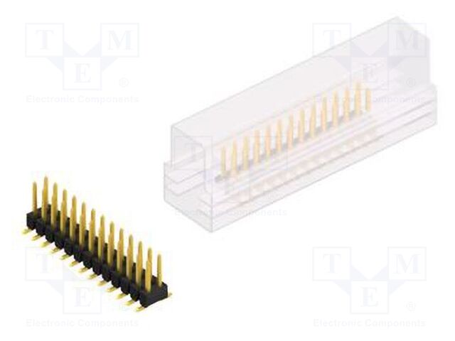 Connector: pin strips; pin header; male; PIN: 26; 2.54mm; SMT; 2x13