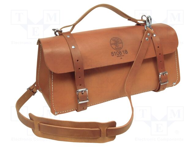 Bag; tool case; bronze; natural leather; 457x203x178mm