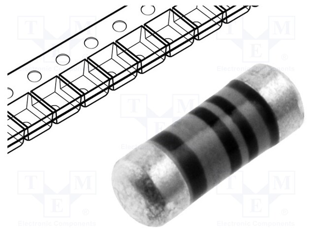 Resistor: thin film; SMD; 0204 minimelf; 330Ω; 250mW; ±1%; 50ppm/°C