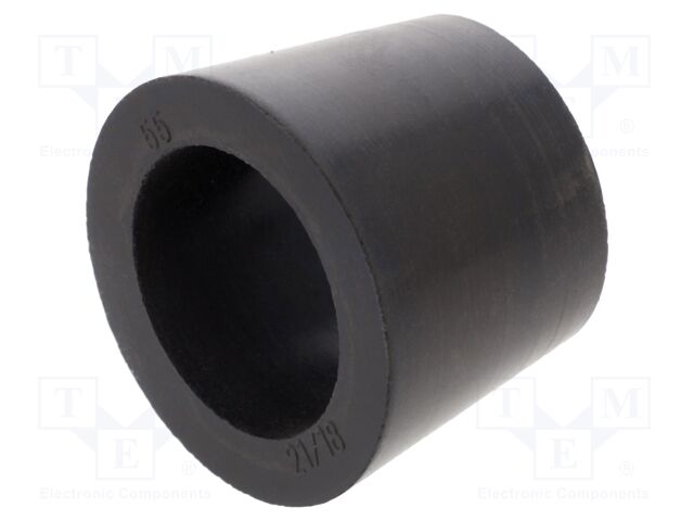 Grommet; caoutchouc; L: 19.8mm; -20÷80°C; Øcable: 18mm; black