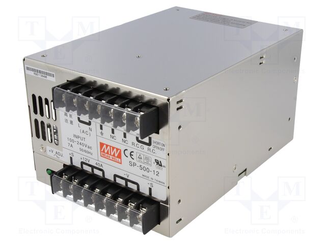 Power supply: switching; for building in,modular; 480W; 12VDC