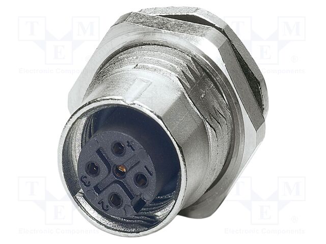 Connector: M12; socket; PIN: 5; female; 60V; straight; THT; A code